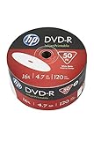 HP DVD-R 4,7 GB (120min) 16x Inkjet Printable 50-Spindle Bulk