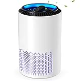 CONOPU Luftreiniger Allergiker, Air Purifier Hepa H13 Filter, Luftreiniger Pollen 99,97% Filterleistung, Raumluftreiniger 3 Lüfterstufen, für Staub Geruch, Weiß, OJH001