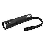 ANSMANN LED Taschenlampe M100F inkl AA Batterien - Outdoor LED Arbeitsleuchte 115 Lumen & 3 Funktionen - Handlampe mit stufenloser Fokussierung für Camping & Werkstatt - Spritzwassergeschützt IP54