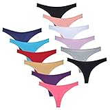 Calosy Dessous Frauen Multipack Pack Baumwolle Spandex Thongs Unterwäsche Comfy G-String Höschen (M, Stil3)