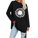 Langarmshirts für Damen Slim fit Hemd Herren Kurzarm t Shirts Damen Plus Size Women Short Sleeve Printed V-Neck Tops Tee T-Shirt Blouse