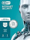 ESET Internet Security 2022 | 3 Geräte | 1 Jahr | Windows (11, 10, 8 und 7), macOS oder Android | Aktivierungscode in Standardverpackung