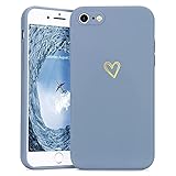 Lafunda Handyhülle Kompatibel mit iPhone 7/iPhone 8/iPhone SE2020 Hülle Mädchen süß Herz Schutzhülle mit Kameraschutz stoßfest Ultra Dünn Silikon Case Bumper Back Cover für iPhone 7/8/SE2020Blau