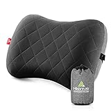 HIKENTURE Aufblasbares Camping/Reise Kissen mit Abziehbarem Kissenbezug, Ergonomisches Kopfkissen, Komfortables Nackenkissen für Reise/Outdoor, Inflatable Travel Neck Pillow(Schwarz)…