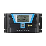 30A Solarladeregler 12V 24V 36V 48V Solarregler Mit LCD Display Lithium Batterie kompatibel