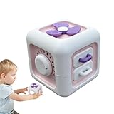 Wrohto Busy Cube, Feinmotorik-Spielzeug, Reise-Busy Cube, Sinneswürfel Für Kleinkinder, Lern-Busy Cube, Motorik-Würfel, Lernspielzeug Für Kleinkinder, Busy Box Für Kinder, Tragbarer Busy Cube,