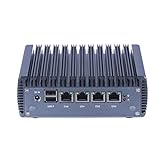 Celeron J4125 Quad Core Firewall Micro Appliance, Mini PC, Nano PC, Router PC with 8G RAM 128G SSD, 4 RJ45 2.5GBE NIC AES-NI Compatible with Pfsense OPNsense