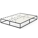 ZINUS Joseph 25 cm Metallrahmenbett | Lattenrost | Holzlattenunterstützung | Stauraum unter dem Bett | 140 x 200 cm | Schwarz