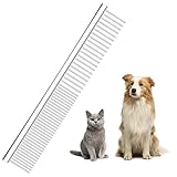 Nobleza Hundekämme 2-in-1 Edelstahl Haustier Kamm, Professionelle Hunde Kamm Katzen Kamm, Pet Grooming Combs