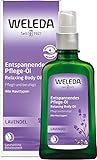 WELEDA Bio Lavendel Entspannendes Pflege-Öl, ätherisches Naturkosmetik Massage- und Körperöl aus Lavendel zur Pflege und Entspannung für den Körper mit angenehm beruhigendem Duft (1 x 100 ml)