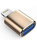 Apple Lightning auf USB Kamera-Adapter, USB 3.0 OTG Kabel für iPhone/iPad zum Anschluss von Kartenleser, USB-Stick, U-Disk, Tastatur, Maus, Hubs, MIDI, Plug & Play