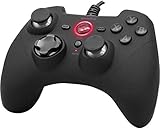 Speedlink RAIT Gamepad – Gaming Controller kabelgebunden mit Vibrationsfunktion, für PC/PS3/Switch, USB Kabelanschluss, schwarz