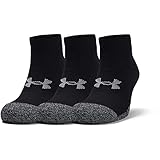 Under Armour UA Heatgear Locut, atmungsaktive Sportsocken im 3er-Pack, Laufsocken mit dynamischem Halt und Flexibilität Unisex, Black / Black / Steel , L