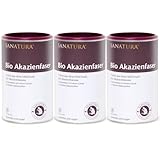 3 x 180 g Sanatura Akazienfaser Pulver Bio – 540 g – wertvoller Ballaststofflieferant aus Akazienfasern - lösliche Ballaststoffe - vegan, glutenfrei und fructosefrei – gut verträglich