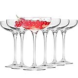 KROSNO Sektschalen Sektgläser Champagner-Gläser | Set von 6 | 240 ML | Harmony Kollektion | Perfekt für Zuhause, Restaurants und Partys | Prosecco Glas | Spülmaschinenfest