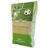 Greenfield Sportrasen und Spielrasen 5kg Gras Samen Rasen Sport Familie Robust