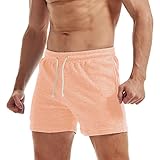 AIMPACT Herren Laufshorts Gym Athletic Shorts 5 Zoll Jogger Shorts, Orange, M