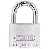 ABUS Vorhängeschloss Titalium 64TI/45 - Kellerschloss mit Schlosskörper aus Spezial-Aluminium - gehärteter Stahlbügel - ABUS-Sicherheitslevel 5