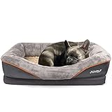 JOYELF Mittel Hundebett Memory Foam Orthopädisches Memory Foam Hundebett & Hundesofa mit abnehmbarem waschbarem Bezug und Quietschspielzeug als Geschenk