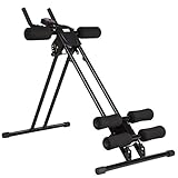 Ultrasport Bauchtrainer Ultra 150 Power AB Trainer, Bauchmuskeltrainer mit Knieauflage, klappbares Fitnessgerät mit Trainingscomputer, 4fach verstellbar, gezieltes Bacuhmuskeltraining