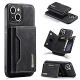 ZCDAYE Hülle für iPhone 14 Pro Max mit Magnetischem Kartenhalter, Hochwertiges Leder iPhone 14 Pro Max Handyhülle Handytasche iPhone 14 Pro Max Case, Schwarz