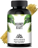 MONUMENTO® Tribulus Terrestris hochdosiert (90% Saponine) mit Maca-Extrakt angereichert - Tribulus Maca Komplex mit 12 Inhaltsstoffen wie L-Arginin, Selen, Zink & Kürbiskern-Extrakt- 100% vegan