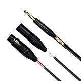 MOGAMI Gold Einsatz XLR Kabel einlegen, 1/10,2 cm gerade TRS Stecker auf gerade XLR-male und XLR-female Stecker, Gold Kontakte Senden/Empfangen 6 Foot