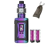 E Zigarette, Smok 230W MORPH 2 KIT mit 7,5 ml TFV18 Verdampfer Tank und 2 * wiederaufladbaren Efest-Batterien Touchscreen Shisha Starter Set, Ohne E-Liquid, Ohne Nikotin (Regenbogen01)