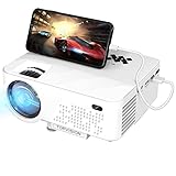 TOPVISION Mini Beamer mit Screen Mirroring, 7000 Lumen Heimkino Beamer Full HD 1080P Video Beamer mit 240' Display, 90000 Stunden LCD Beamer kompatibel mit HDMI/USB/AV/VGA