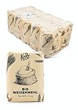 KoRo - Bio Weizenmehl Typ 405 10 x 1 kg - feines Mehl zum Backen, Kochen und mehr - universell einsetzbar - aus biologischer Landwirtschaft