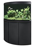 Fluval Venezia 190, italienische Eck-Aquarienkombination, mit Bluetooth gesteuerter LED Beleuchtung, 190L, schwarz