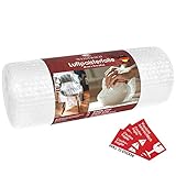 Weidebach® Hochwertige Luftpolsterfolie 10 m x 40 cm, Verpackungsfolie (echte 60 µ stark/ 2-lagig),Polsterfolie, Luftpolster schützen zerbrechliche Gegenstände, Bubble Wrap reißfest