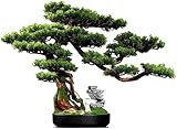 ZBOYZ Bonsai Baum Ornament Bonsai Indoor Künstliche Topfpflanzen Home Office Bücherregal Wohnzimmer Dekoration Gefälschte Blumenpflanze