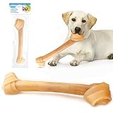 Nobleza 100% Natur Kauknochen Hundeknochen Speziell, aus Gepresster Rinderhaut, Geknotete Kauknochen für Mittelgroße und Große Hunde, 1 Stück 30 cm / 180g, Qualitätskauartikel ohne Chemie