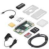 Vemico Raspberry Pi Zero 2 W Starter Kit RP3A0 Five Times Faster with 512MB SDRAM 1GHz 64-bit ARM Cortex-A53 Processor, Gehäuse/32GB SD Karte/HDMI Kabel/USB-OTG Adapter/Kühlkörper/Micro USB Netzteil