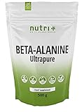 Beta Alanin Pulver 500g - vegan rein hochdosiert und ohne Zusätze - Pre Workout Booster - Nutri-Plus ß Alanine Powder - ideal als Trainingsbooster