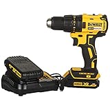 Dewalt Akku-Bohrschrauber (18V, 1.5 Ah, bürstenlos, mit Zwei-Gang-Vollmetallgetriebe, 15 Drehmomentstufen, inkl. zwei Akkus, System-Schnellladegerät und Tstak-Box) DCD777S2T