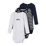 NAME IT Baby Jungen 3er-Pack Langarm Bodys 92/18-24 Monate