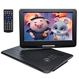 YOTON 17,5' Tragbarer DVD Player Tragbar mit 15,5' HD-Schwenkbildschirm für Auto, 4-6 Stunden Spielzeit mit Akku, Intelligente Speicherwiedergabe, USB/SD Unterstützung [Blu-ray Nicht Unterstützt]