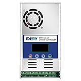 POWLAND 60 amp MPPT, Solarladeregler, 12V 24V 36V 48V Auto, Max 160Vdc PV Eingang, LCD Hintergrundbeleuchtung, Solarladung für GEL/SEL/FLD/USER Lithium Batterie (MPPT 6048)