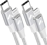 USB C auf Lightning Kabel [2 Stück 1M+2M] iPhone Ladekabel MFi Zertifiziert Power Delivery Nylon Fast USB Typ C Lightning Ladekabel für iPhone 12/12 Pro Max/12 Mini/11/11 Pro/SE 2020/XR/XS/X/8/8 Plus