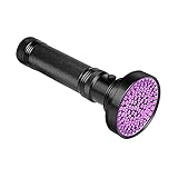 Veetop UV Lampe Taschenlampe Schwarzlichtlampe mit 100 UV LEDs 395nm Schwarzlicht Superstrahlend Robust und Wasserfest zur Urinflecken-Detektion Bernstein und Skorpionen Suche