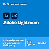 Adobe Lightroom inkl. Lightroom Classic 1 TB | Fotos bearbeiten, organisieren & teilen |Generative KI | Jahresabonnement mit automatischer Verlängerung | PC/Mac