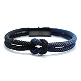 NLOOKS Edelstahl-Armband für Männer, Frauen, kontrastierende Farbe, Rettungs-Notseil-Armband, Überlebens-Armband, Geschenk für Liebhaber