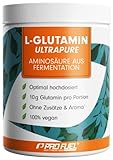 L-Glutamin Pulver 500g vegan, optimal hochdosiert & geschmacksneutral, L-Glutamin ohne Zusatzstoffe, ultrapure mit über 99,9% Reinheit, L-Glutamine aus Fermentation, laborgeprüft, Vorrat für 50 Tage