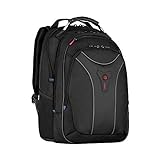 WENGER Carbon Laptop-Rucksack, Notebook bis 17 Zoll, 30 l, Damen Herren, Business Uni Schule Reisen, Schwarz