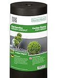 GardenMate 50m² Unkrautvlies Gartenvlies Rolle 1mx50m - 150g/m² Premium Unkrautfolie wasserdurchlässig - Extrem Reißfestes Flies Gartenflies Gartenfolie Beetfolie Pflanzfolie - Hohe UV-Stabilisierung