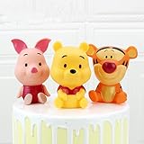 Winnie Figuren Set Cake Topper 20 Stück Mini Puuh Kuchen Dekoration, Mini Figuren Kuchen Dekorations Set für Tigger Geburtstags Dekoration Kuchenaufsätze Geburtstags Party liefert