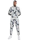 UMore Herren Trainingsanzug Jogginganzug Camouflage Freizeitanzug Kapuzenjacke Sporthose Hoodie Jogging Hose Jacke Sportanzug Military