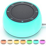 White Noise Machine Baby, Einschlafhilfe Kind, weißes Rauschen für besseren Schlaf mit 16 beruhigenden Geräuschen und Nachtlicht, Soundmaschine für zuhause oder unterwegs